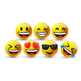 High Quality Vector Round Yellow Cartoon Bubble Emoticons 160x160 High Quality Vector Round Yellow Cartoon Bubble Emoticons