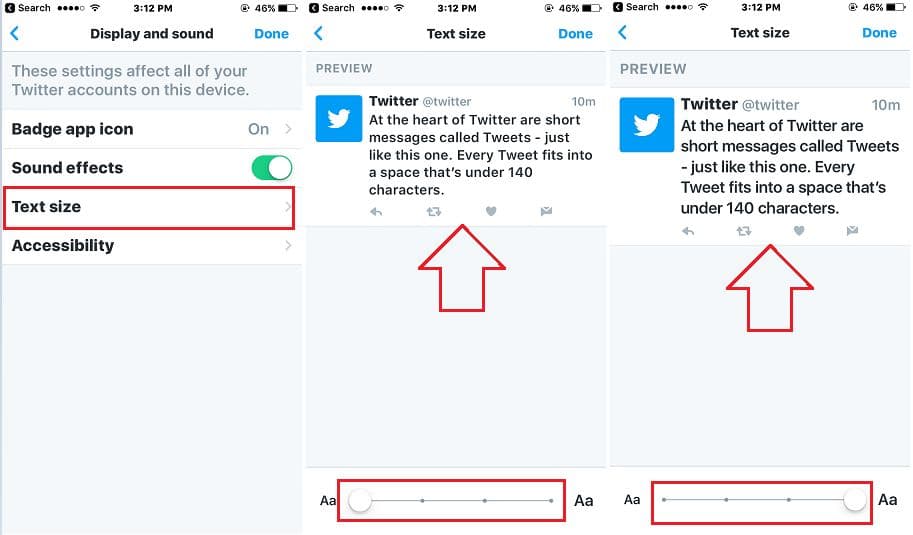 913x535 How To Change Text Size On Twitter App Iphone Ipad