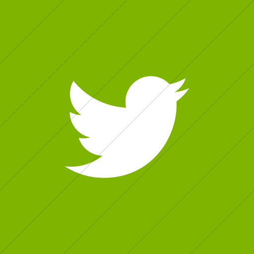 512x512 Iconsetc Flat Square White On Green Social Media Twitter Icon
