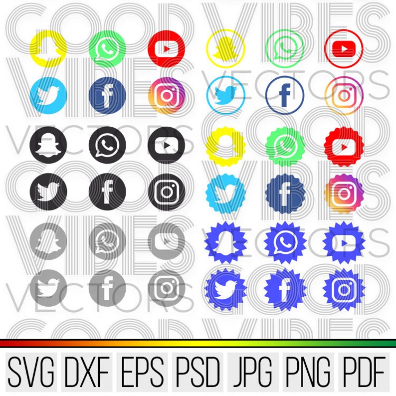 794x794 Social Media Icons Social Media Icon Pack Facebook Etsy