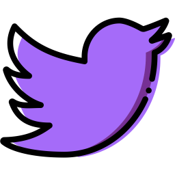 256x256 Twitter Logo Icon Of Colored Outline Style