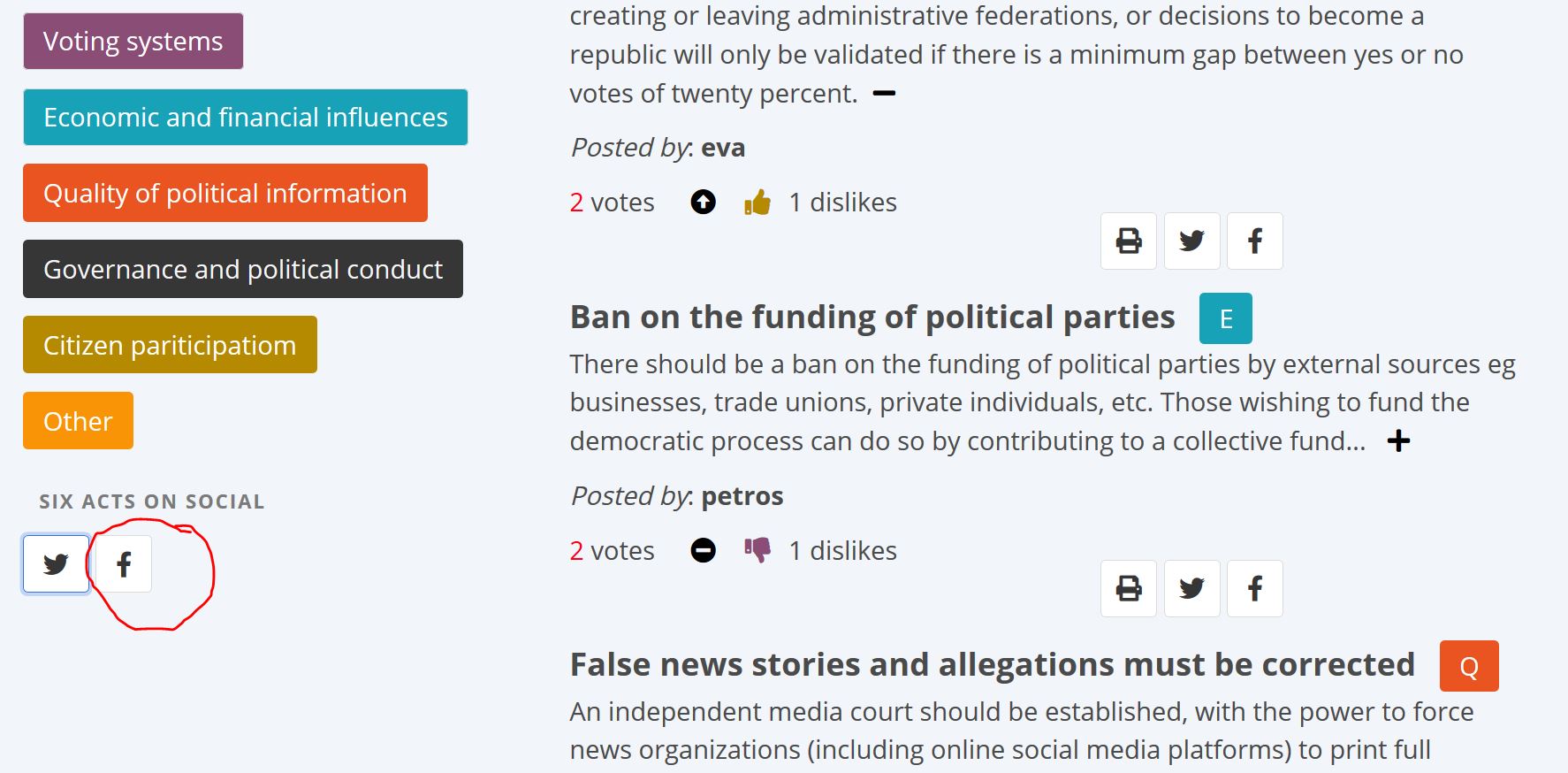 1774x874 Social Media Icon For Six Acts Facebook Links To Twitter Issue