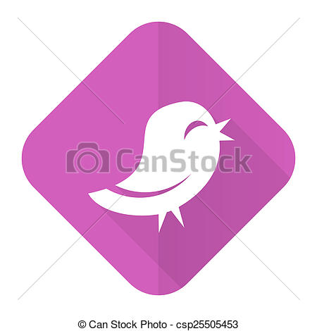 450x470 Twitter Pink Flat Icon
