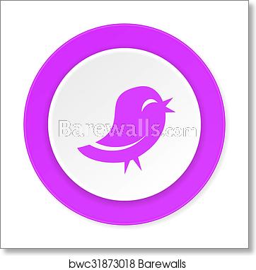 362x382 Twitter Violet Pink Circle Modern Flat Design Icon On White