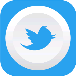 256x256 Twitter Icon Rounded Flat Social Iconset Graphicloads