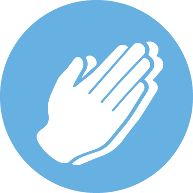 396x396 Download Pray Graphic Blue