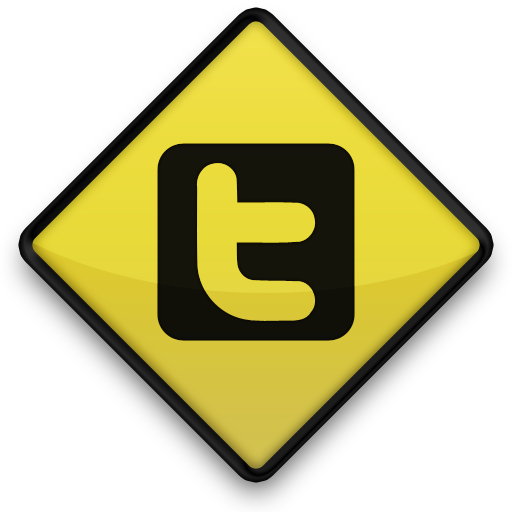 512x512 Logo Twitter Square Yellow Road Sign