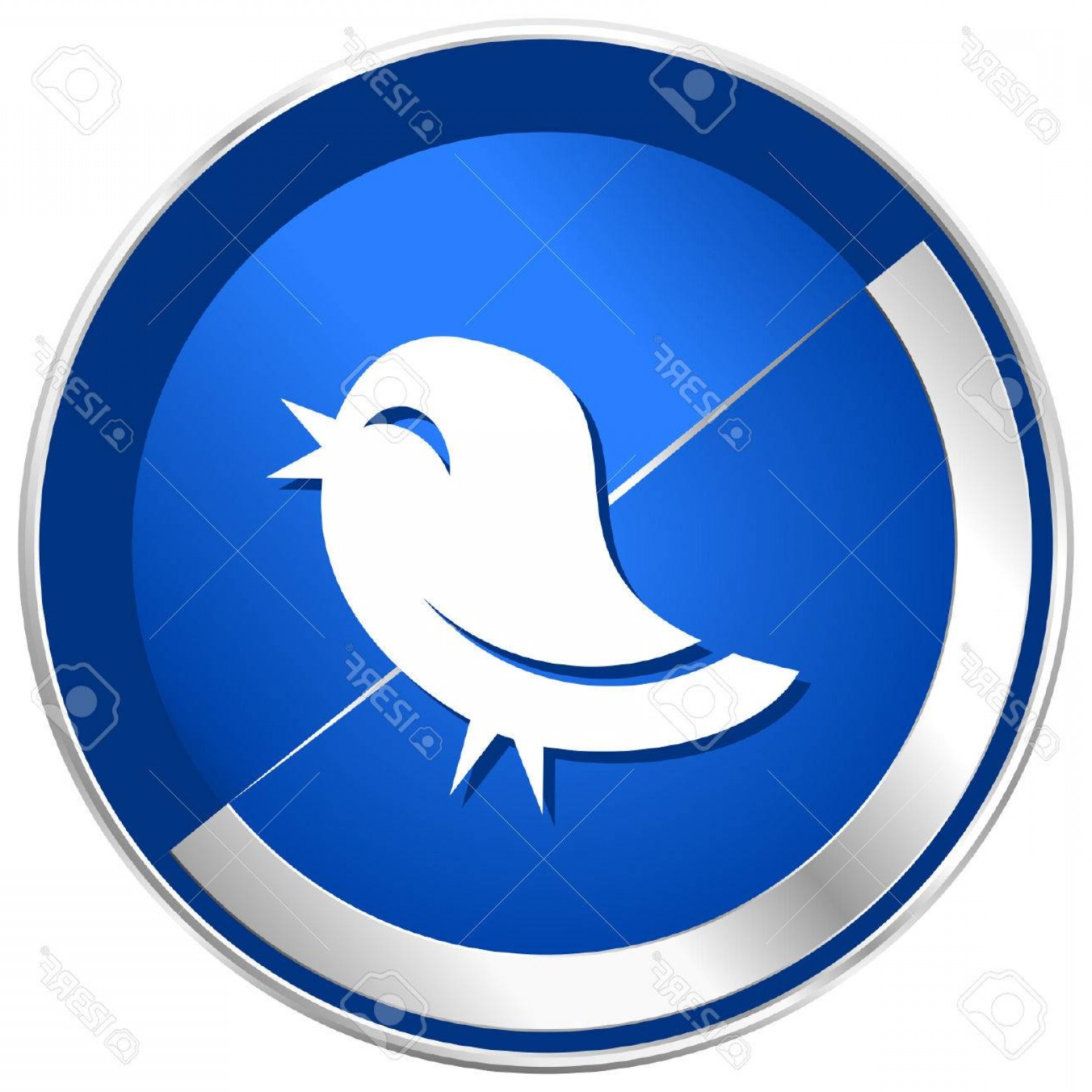 1560x1560 Photostock Vector Twitter Blue Silver Metallic Web And Smartphone