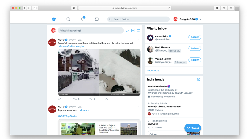 800x450 Twitter For Web Gets Redesigned Layout, Dark Mode Set To Improve