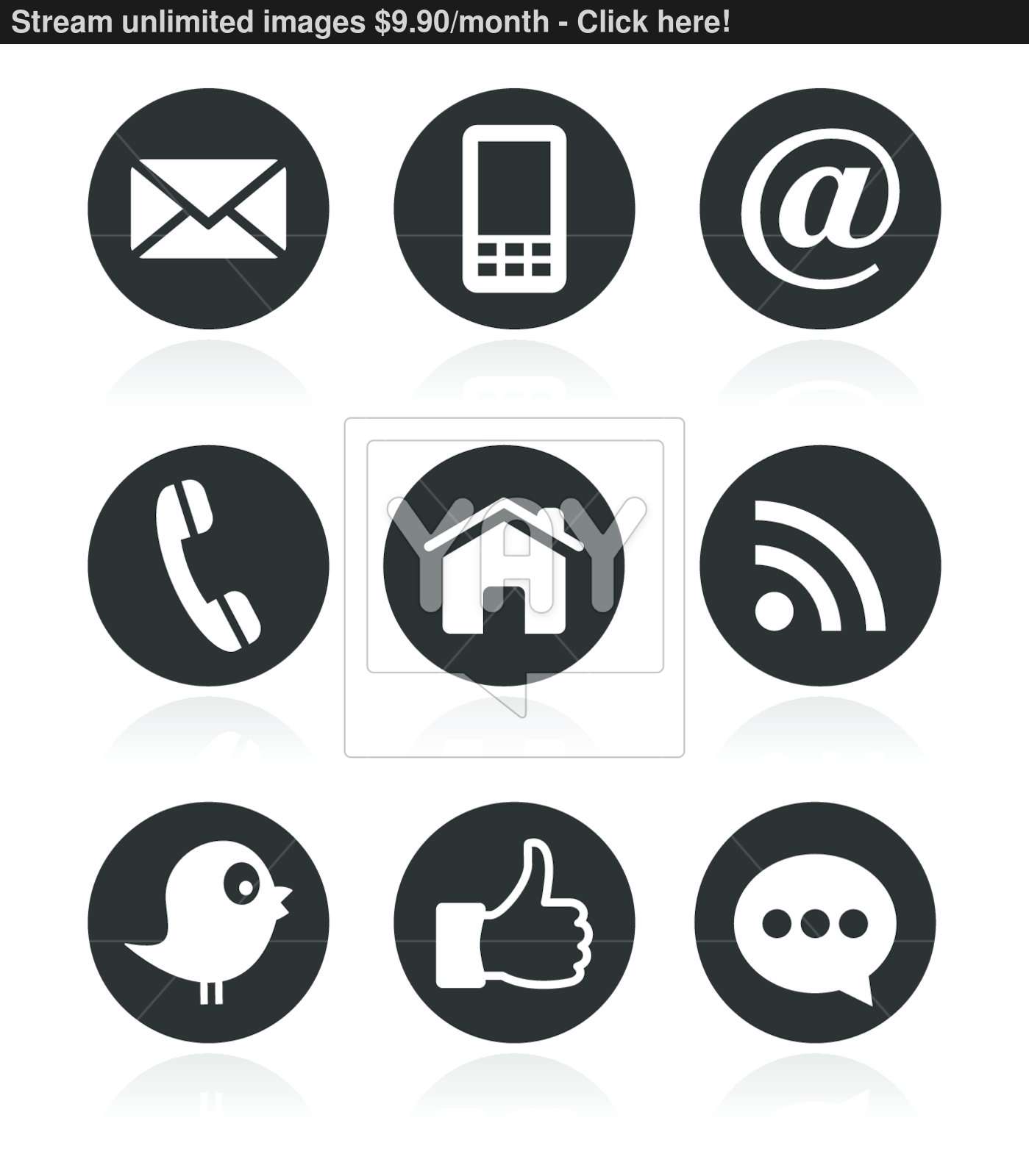 1399x1600 Contact, Web, Blog And Social Media Round Icons