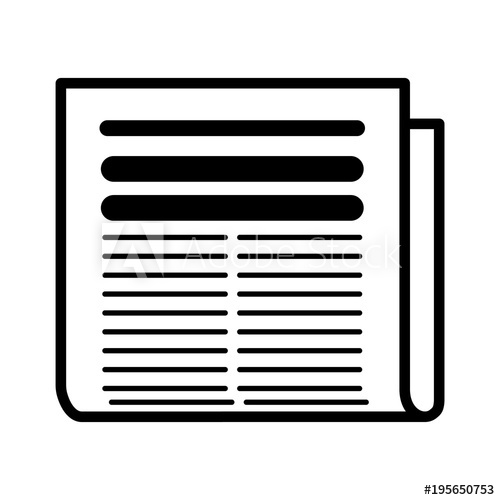 Minimalistic Isolated Newspaper Icon With Name, Flash News 500x500 Minimalistic Isolated Newspaper Icon With Name, Flash News