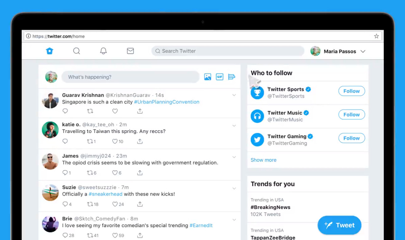 Twitter To Redesign Web Interface Into Two Column Layout Along 1289x765 Twitter To Redesign Web Interface Into Two Column Layout Along