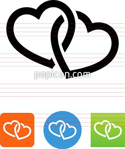 400x478 Two Hearts Icon
