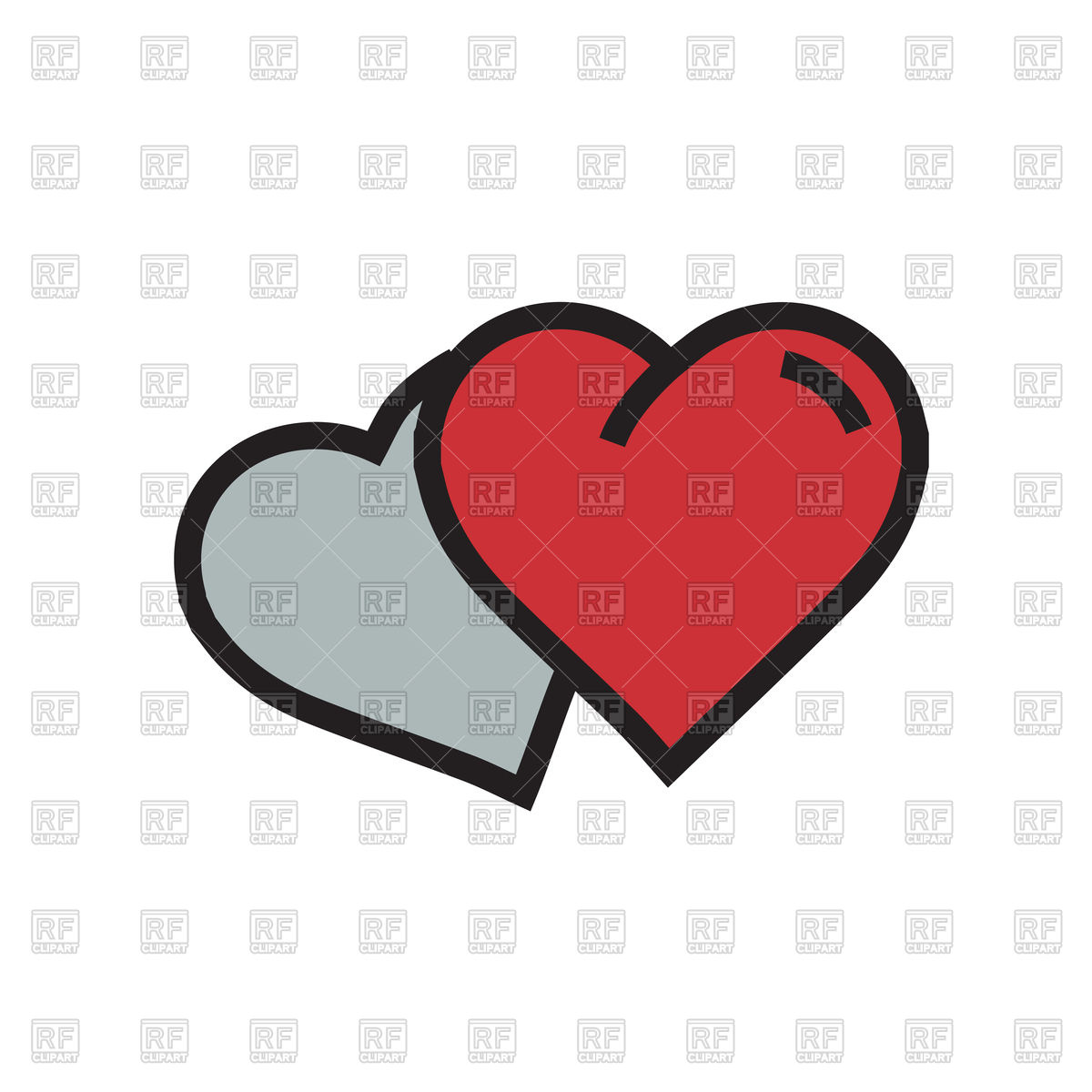 1200x1200 Two Hearts Icon Cartoon Vector Image Of Icons And Emblems Pixia