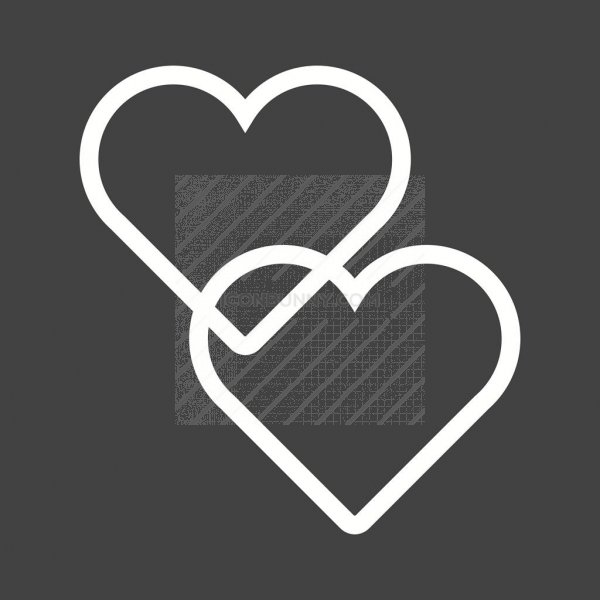 600x600 Two Hearts Line Inverted Icon