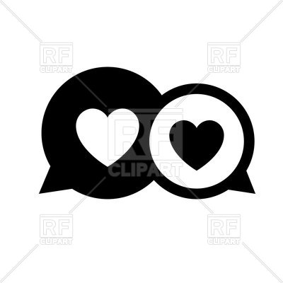 400x400 Valentine's Day Sign, Two Hearts Icon Vector Image Of Icons