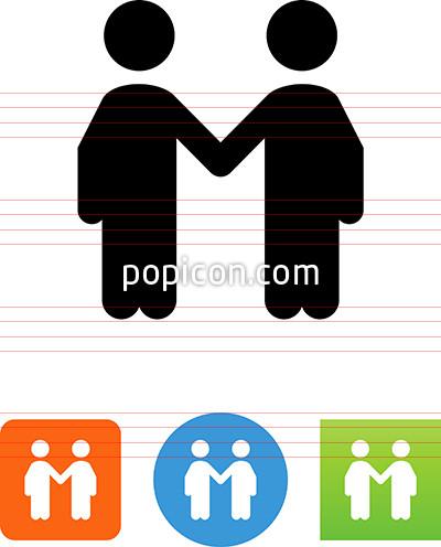 Two People Shaking Hands Icon 400x496 Two People Shaking Hands Icon