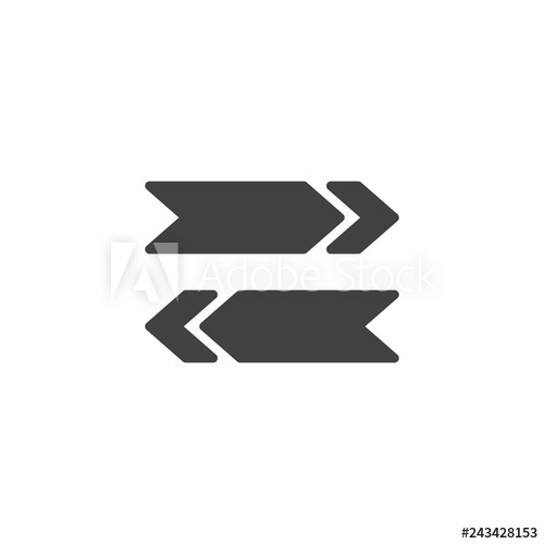 500x500 Right And Left Arrows Vector Icon Filled Flat Sign For Mobile