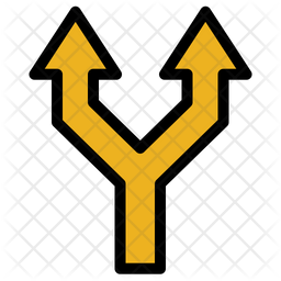 256x256 Two Way Arrow Icon Of Colored Outline Style