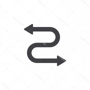 300x300 Two Way Arrow Symbol Arrow Icon Curved Arrows Vector Hoodamathrun