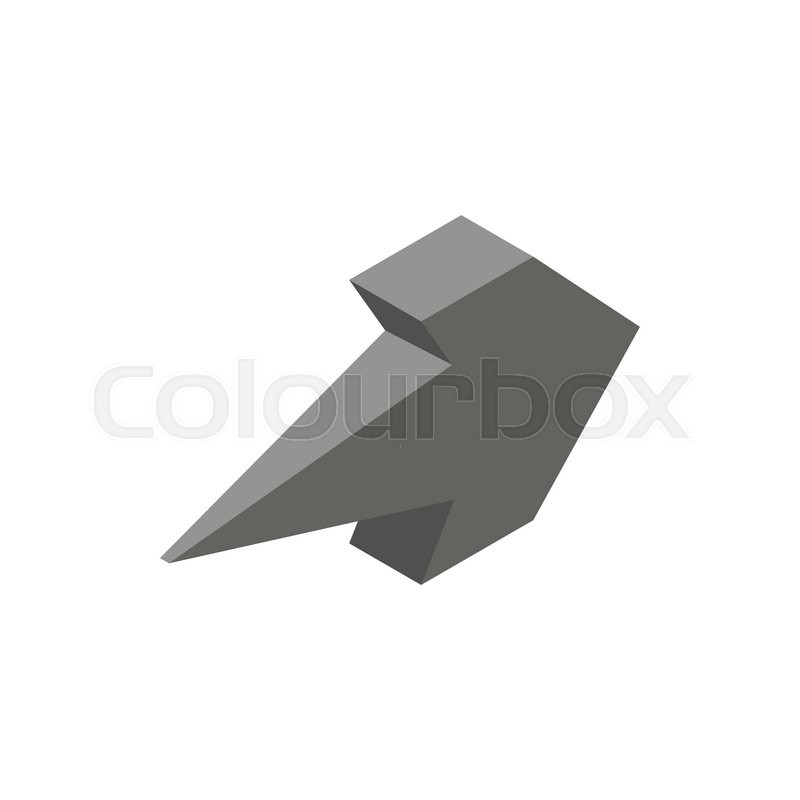 800x800 Two Way Arrow Isometric Icon On A Stock Vector Colourbox