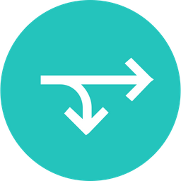 256x256 Twoway, Arrow, Arrows, Straight, Right, Merge Icon Of Line Style