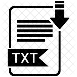 256x256 Txt Icon Of Glyph Style