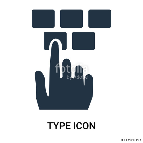 500x500 Type Icon Isolated On White Background Modern And Editable Type