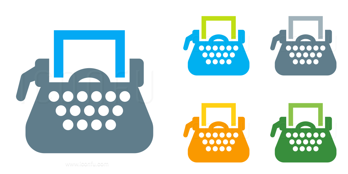 1200x600 Typewriter Icon