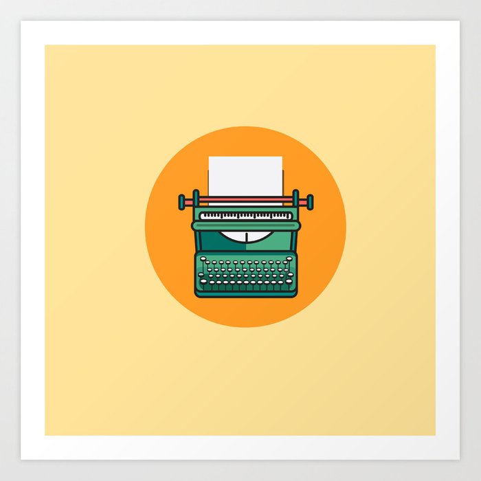 700x700 Typewriter Icon Art Print