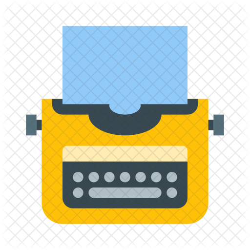 512x512 Typewriter Icon Of Flat Style