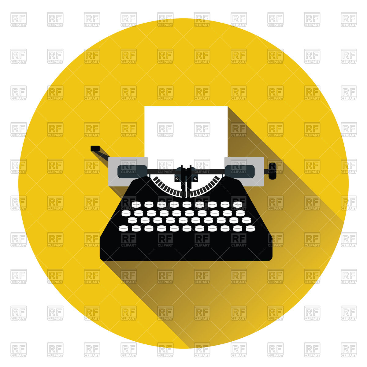 1200x1200 Flat Color Design Of Typewriter Icon Vector Image Of Icons
