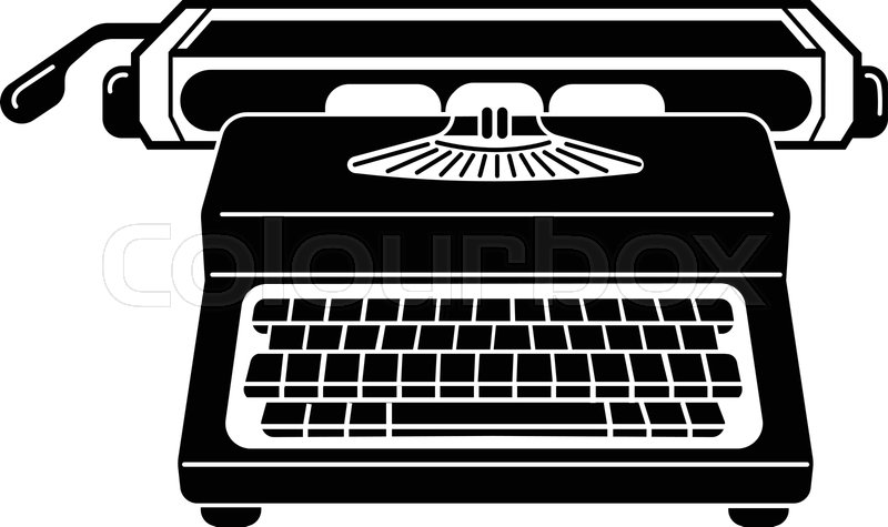 800x475 Typewriter Icon Simple Illustration Stock Vector Colourbox