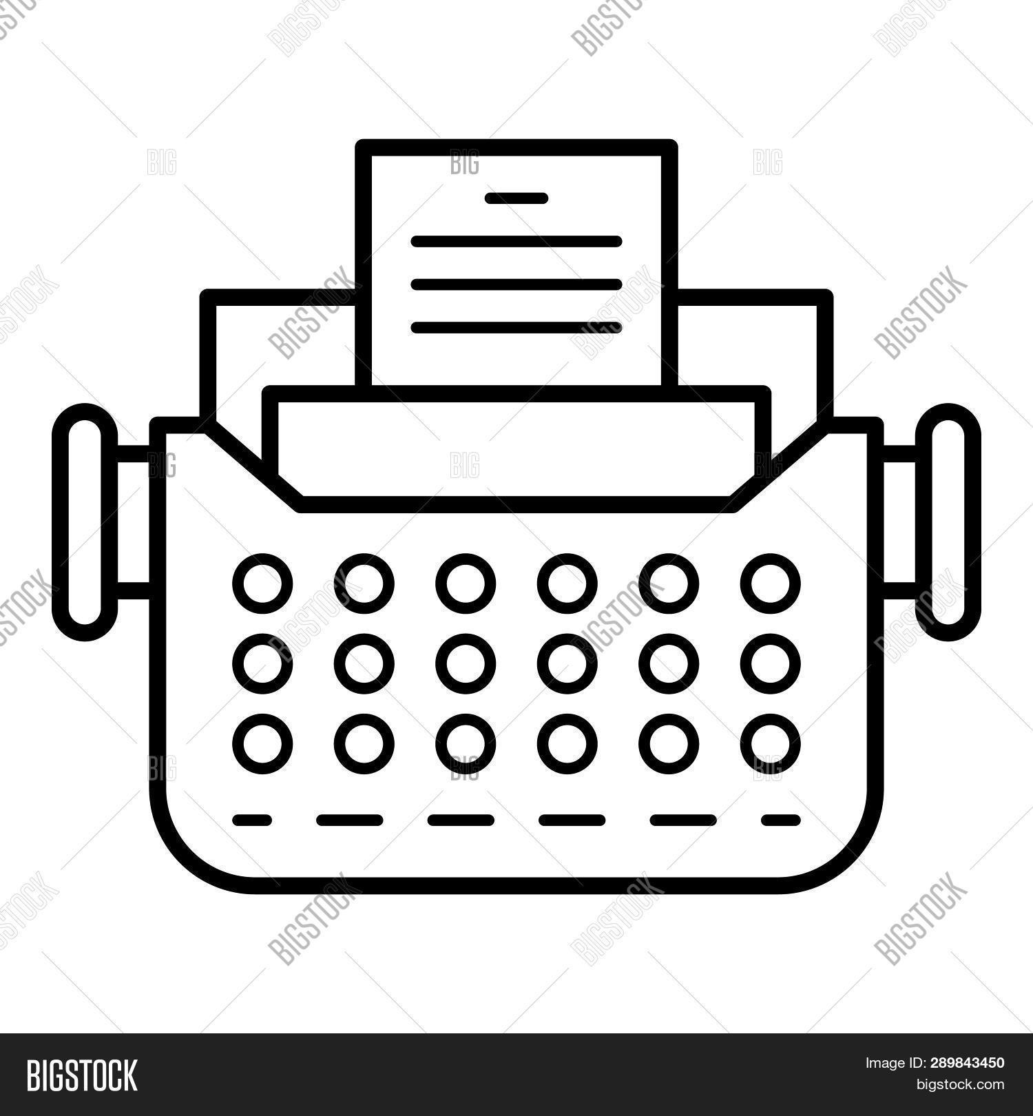 1500x1620 Old Typewriter Icon Outline Old Typewriter Icon For Web Image