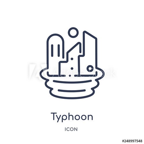 500x500 Typhoon Icon From Weather Outline Collection Thin Line Typhoon