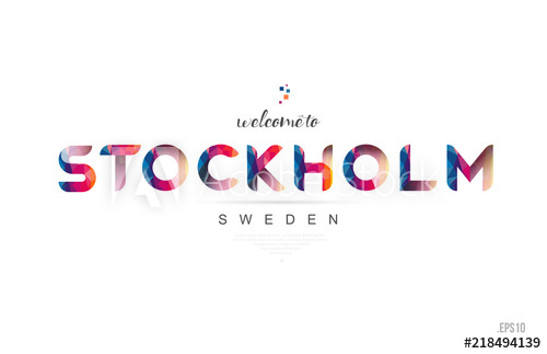 Welcome To Stockholm Sweden Card And Letter Design Typography Icon 500x323 Welcome To Stockholm Sweden Card And Letter Design Typography Icon