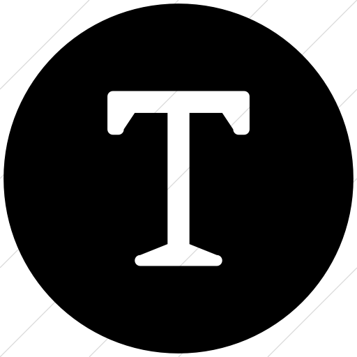 512x512 Iconsetc Flat Circle White On Black Broccolidry Typography Icon