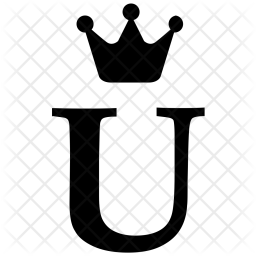 Royal, Alphabet, Crown, Letter, English, U Icon Of Glyph Style 256x256 Royal, Alphabet, Crown, Letter, English, U Icon Of Glyph Style