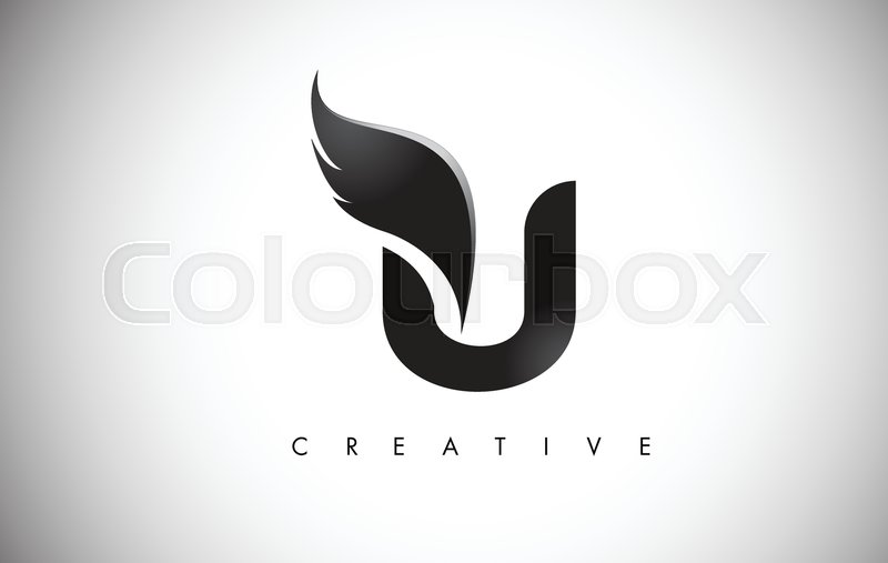 U Letter Wings Logo Design Icon Stock Vector Colourbox 800x507 U Letter Wings Logo Design Icon Stock Vector Colourbox