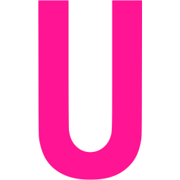 Deep Pink Letter U Icon 256x256 Deep Pink Letter U Icon