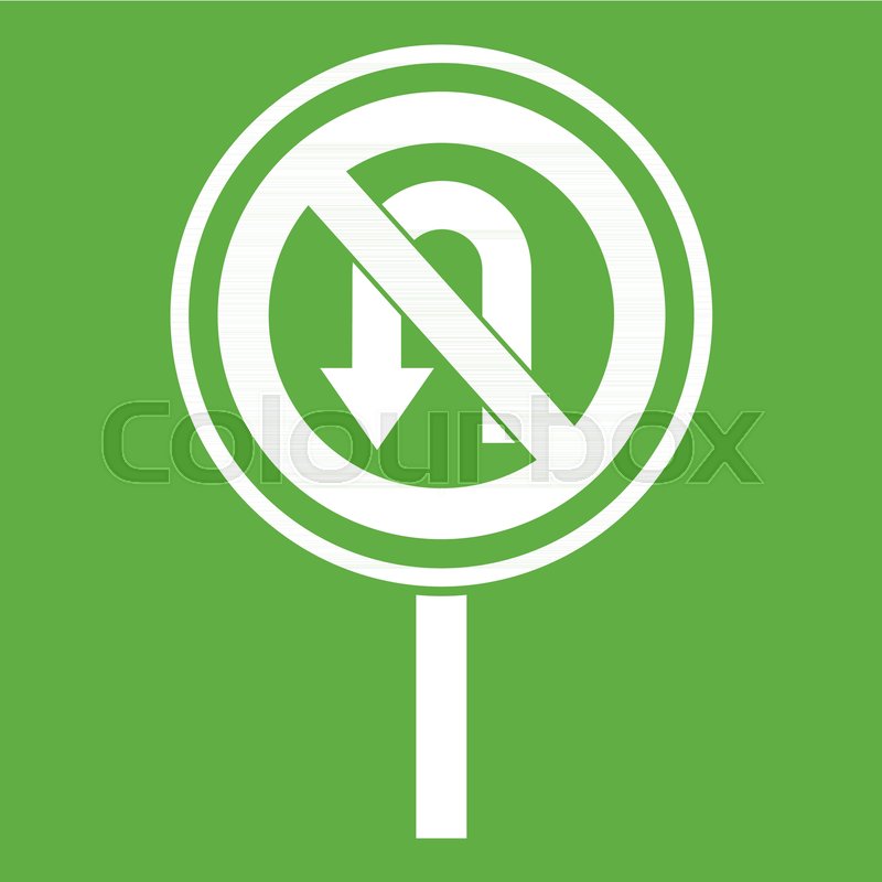 No U Turn Road Sign Icon White Stock Vector Colourbox 800x800 No U Turn Road Sign Icon White Stock Vector Colourbox