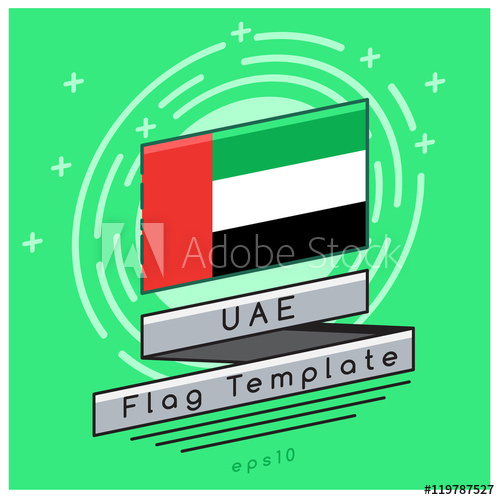 500x500 Uae Flag Flag Icon With Festive Background Vector Illustration