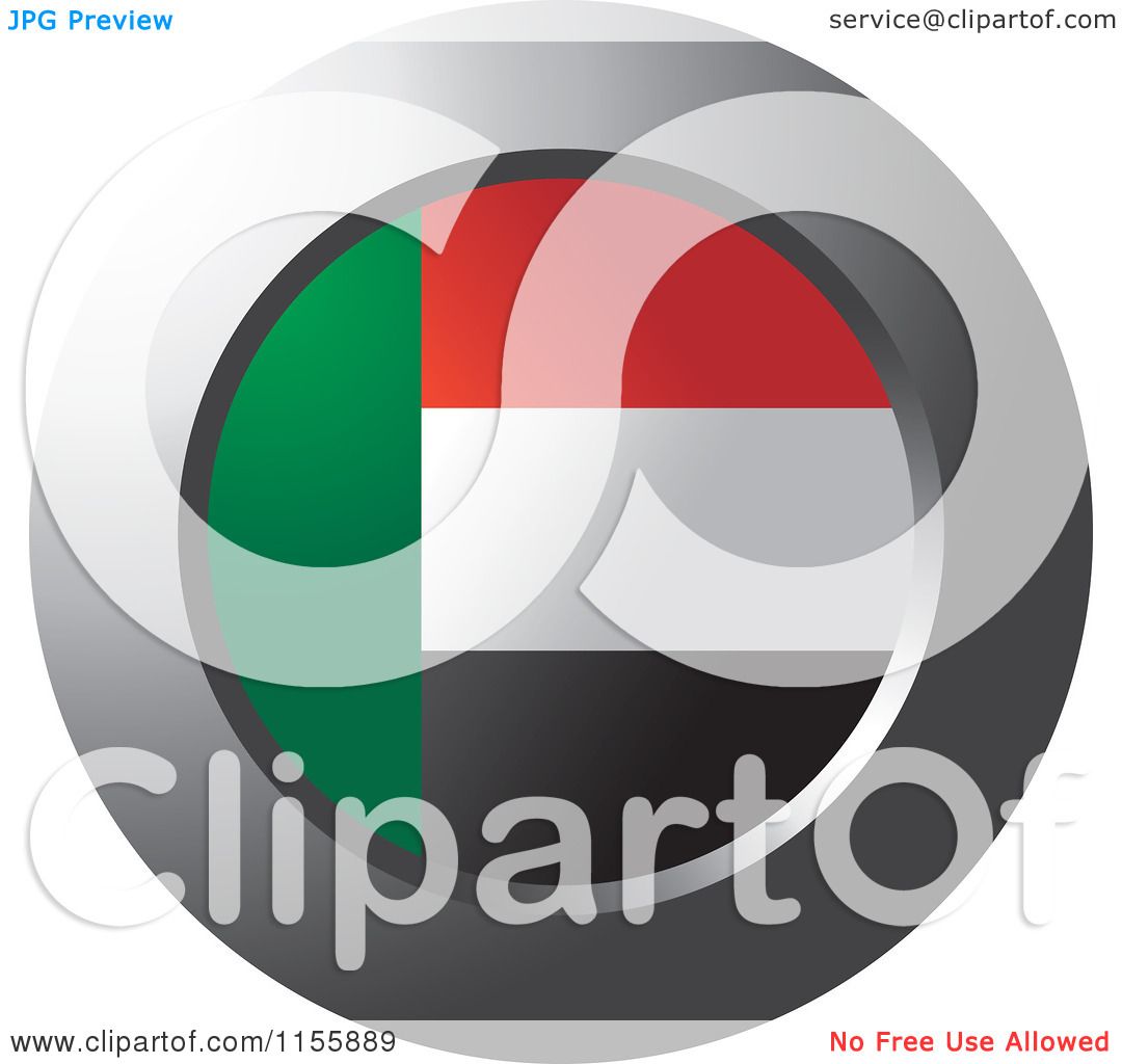 1080x1024 Clipart Of A Chrome Ring And Uae Flag Icon