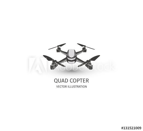 500x459 Isolated Rc Drone Logo On White Uav Technology Logotype Unmanned