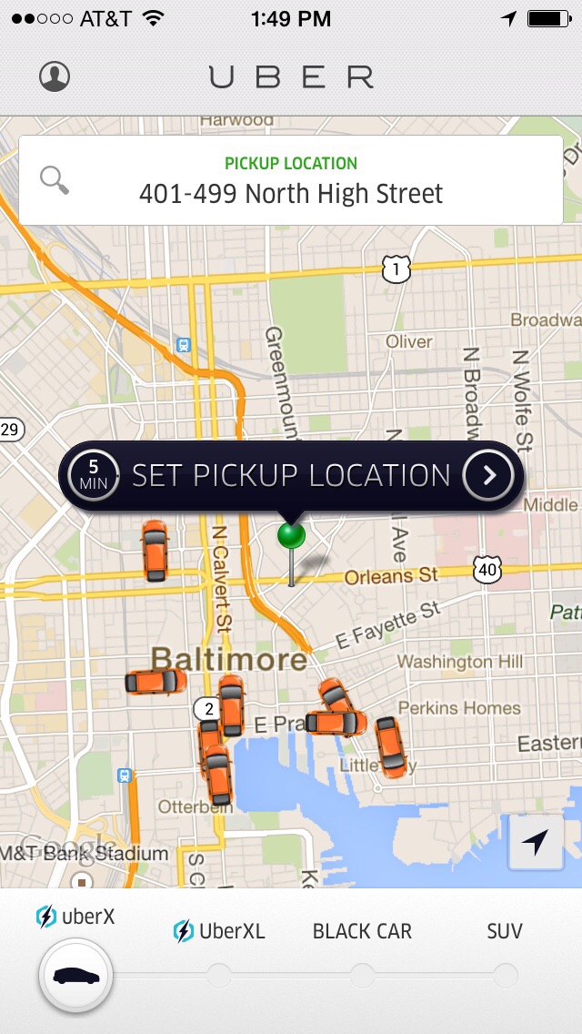 640x1136 The Car Icons For Uber Baltimore Are Orange Go O's Baltimore