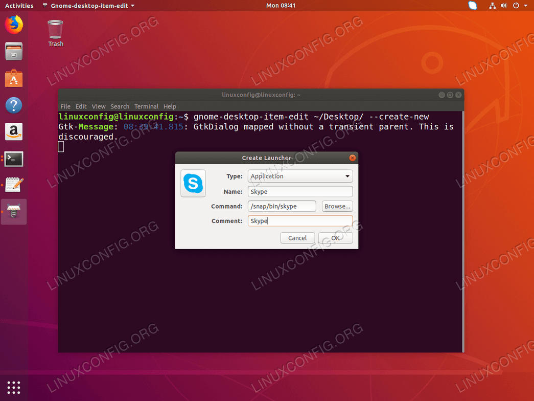1045x784 How To Create Desktop Shortcut Launcher On Ubuntu Bionic