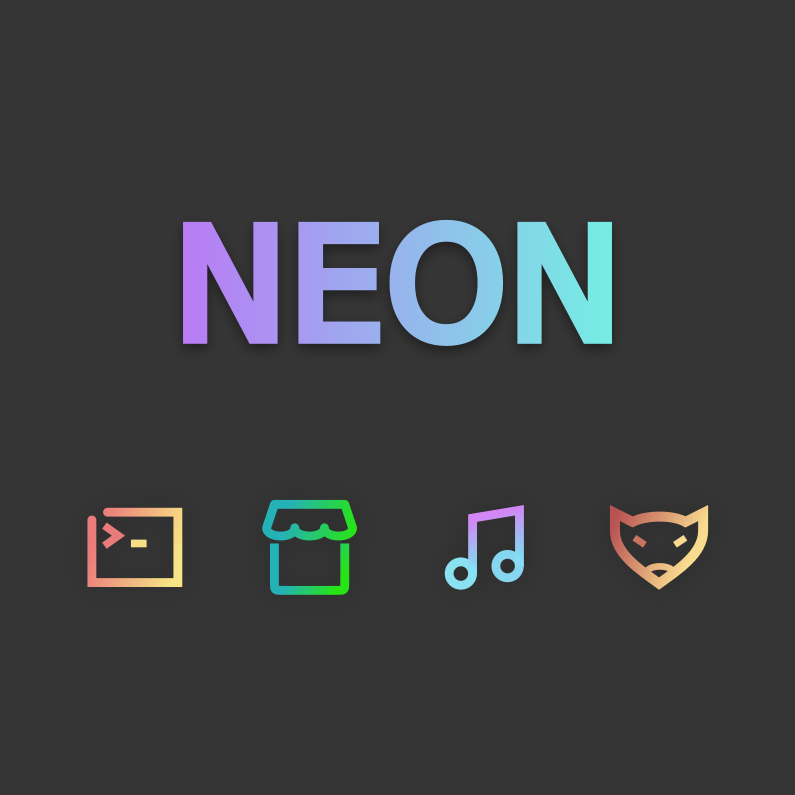 795x795 Neon Icon Themes For Ubuntu, Debian, Linux Mint And Arch Linux