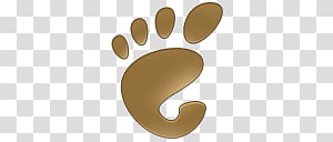 300x128 Ubuntu Linux Logo Icon, Gnome Ubuntu, Brown Footprint Art