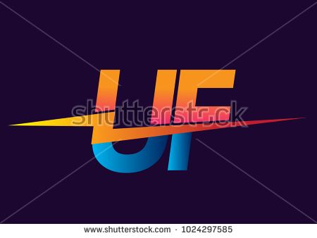 450x338 Letter Uf Logo With Lightning Icon, Letter Combination Power