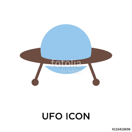 500x500 Ufo Icon Isolated On White Background Simple And Editable Ufo